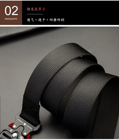 1 piece tactical belt for men; outdoor sports and leisure quick release buckle belt; hot sale