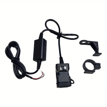1pcs Motocycle Dual USB Charger Adapter Rearview Mirror Waterproof Power Supply Socket For iPhone Samsung Huawei