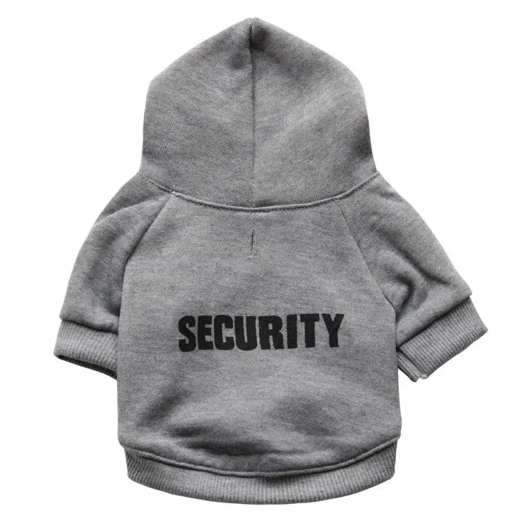 Security Dog Hoodie, Small Dog Coat, Chihuahua Sweatshirt, French Bulldog, Warm Puppy Clothes, XS-L