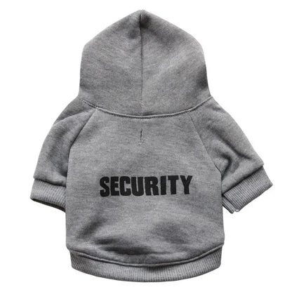 Security Dog Hoodie, Small Dog Coat, Chihuahua Sweatshirt, French Bulldog, Warm Puppy Clothes, XS-L