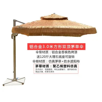 CL  shading thatch umbrella straw simulation straw umbrella courtyard agritainment B & B outdoor beach villa umbrella
