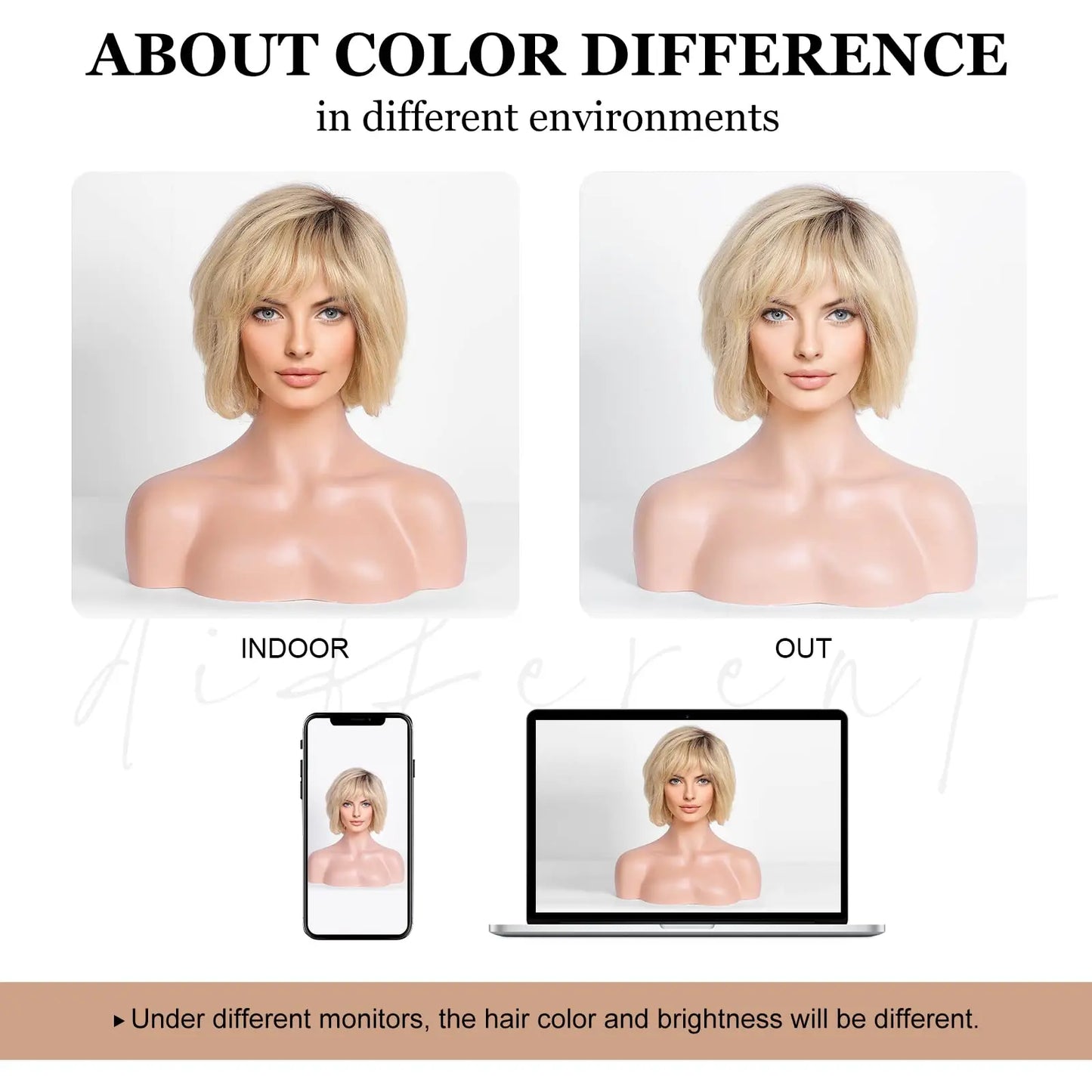 Hand-Tied Lace Front Wig Ombre Blonde Remy 100% Human Hair Wigs Natural Layered Bob HD Transparent Lace Frontal Hairs for Women