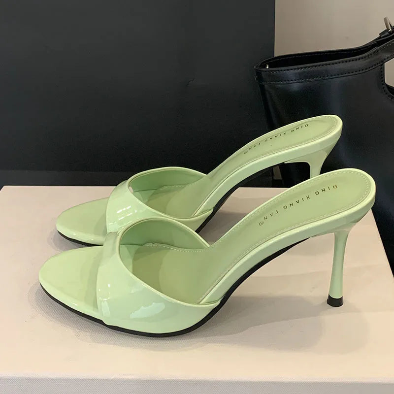 2026 New Slip On Women Stiletto Heels Shoes Female Slides Footwear Luxury Fashion Round Toe Ladies High Heels Pumps Shoes
