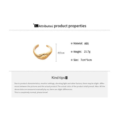 Irregular Geometric Twisted Open Bangles for Women European and American Personalized Bracelet Exaggerated Temperament Jewelry