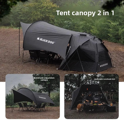 Naturehike BLACKDOG Camping Automatic Tent Waterproof Sun Shelter Beach for 2-3 People Outdoor Travel Picnic 150D Dome Tent New