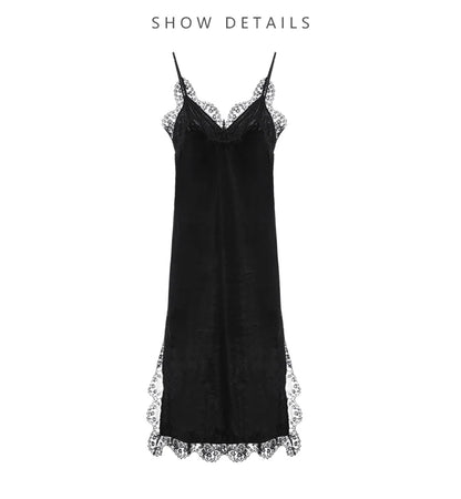 REBEYULI Brand Sexy Sleepwear Women 2026 Autumn Lace Sweet Solid Night Dress Long Soft Comfortable Velvet Robe Gown Sets Women