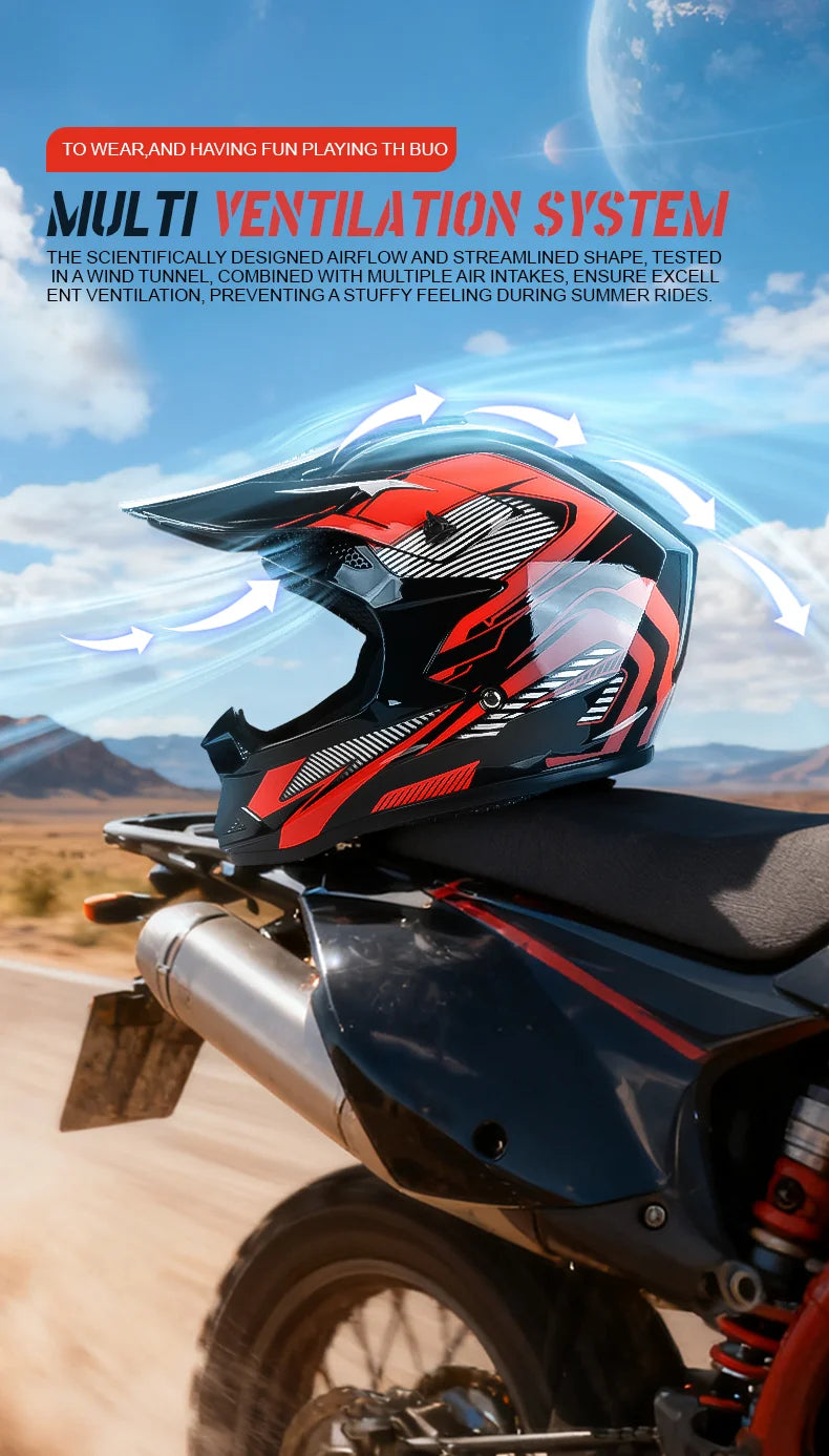 Popular off-road motorcycle helmets with personalized full face helmets suitable for adult and children's racing original helmet
