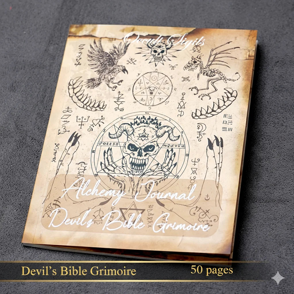 77 Pages Witchcraft Grimoire Pages Book of Shadows Kit with Moon Phases Herbal Lore Spells Gothic Dark Academia Witch Journal