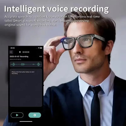 4GB Smart AI Glasses 800W pixel AI Shooting Camera HD Photo Video Voice Call Translation IP67 Waterproof Bluetooth Glasses 2025