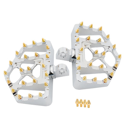 Wide Floorboards MX Foot Pegs Footrest Driver Pedals for Harley Touring Road King Street Glide 86-2023 Softail Fatboy Dyna FLD