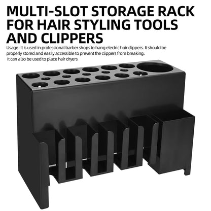 Hair Styling Tools Storage Box For Beauty Scissors Electric Clipper Comb Rack Salon Hairdressing Holder Desktop Case