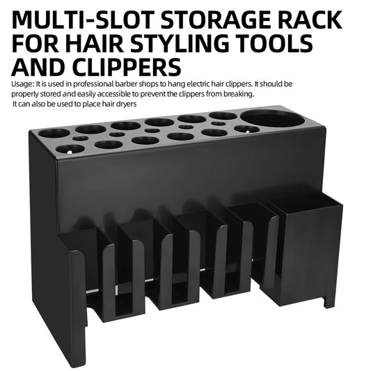 Hair Styling Tools Storage Box For Beauty Scissors Electric Clipper Comb Rack Salon Hairdressing Holder Desktop Case