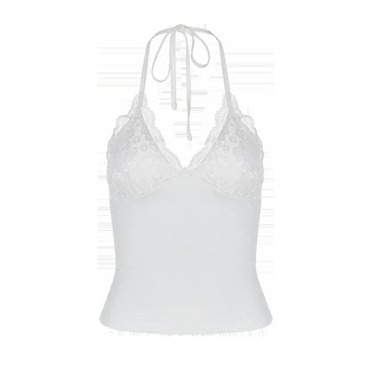 2025 New Fashion Tank Top Sexy Lace Backless Women Tops Strap Tank Top Sexy Women Clothing m