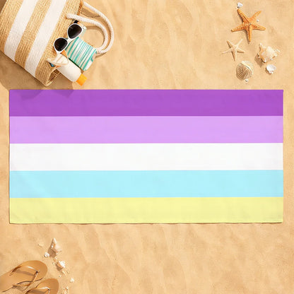 LGBT Gay Rainbow Pride Towel Quick Dry Absorbent Beach Towel for Sports, Fitness, Swimming and Outdoor Activities
