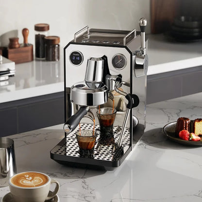 20Bar Italian Espresso Coffee Maker Machine Coffee Grinder Cappuccino Milk Frother Semi-automatic Espresso Machine