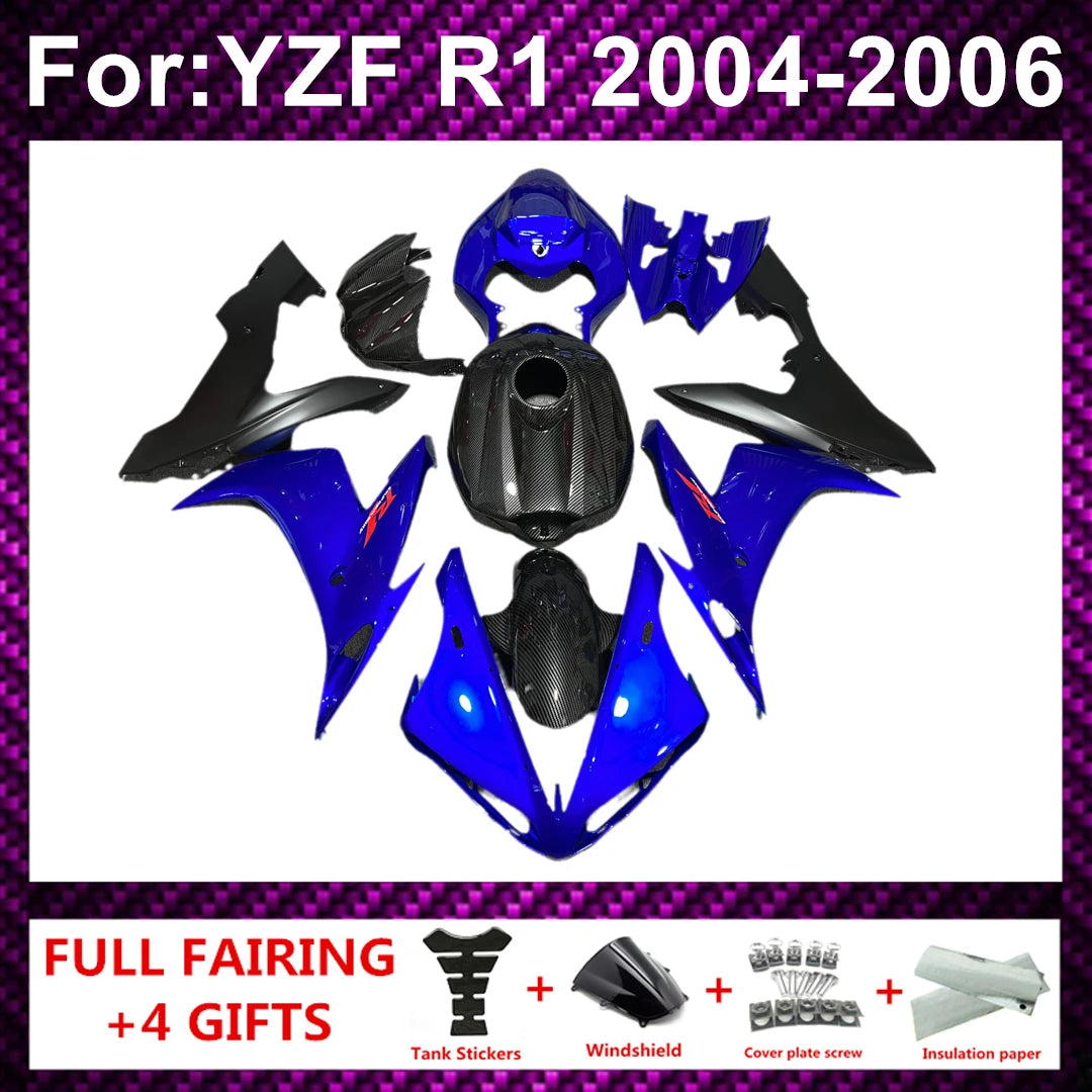 Motorcycle Fairing Kit ABS Plastic Body Injection Fairings Bodywork Bodykits For  R1 YZF1000 YZFR1 YZF-R1 2004 2005 2006