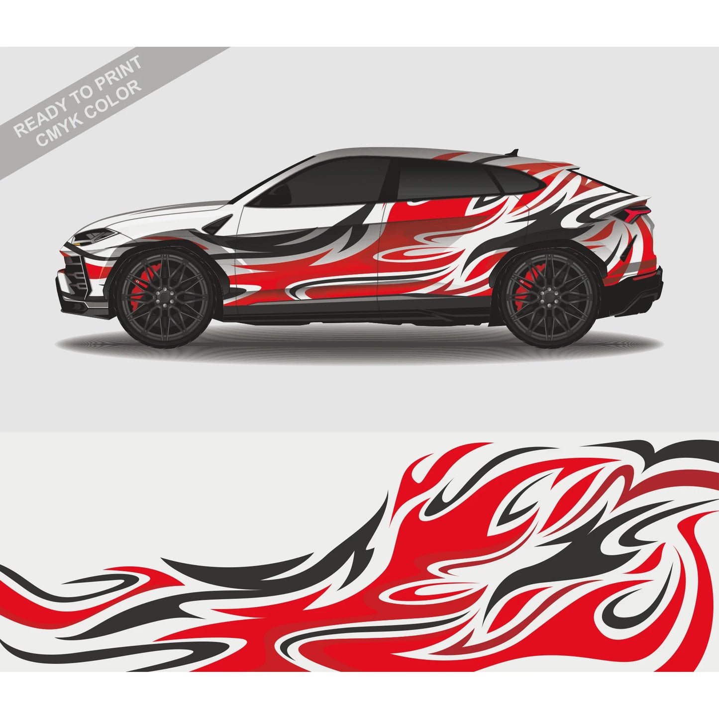 striped racing sticker Car Full Wrap Sticker Car Decal Decorative Cut Body Racing Graphic Decal Vinyl Wrap Modern Design