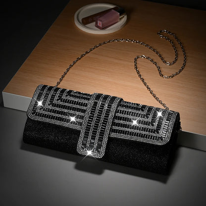 Diamond Hand Bag Women Crystal Party Bridal Clutch Wedding Evening Purse Satchels Rhinestone Envelope Dinner Handbag For Women