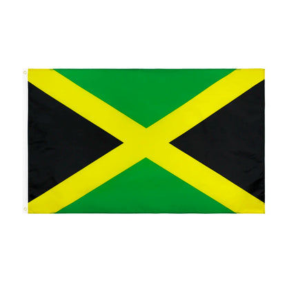 LeaFLAG Jamaica National Flag 90X150cm Hanging Polyester Jamaica flag for decoration