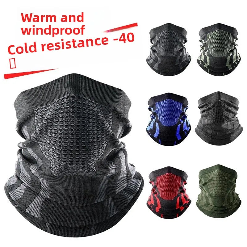 Motorcycle Balaclava Winter Neck Warmer Windproof Face Mask Cold Protection Seamless Scarf Ear Cover Breathable Riding Outdoor