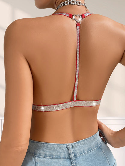 Sexy Backless Women Bras Party Underwear Fashion Female Lingerie Breathable Camisole Removable Bra Front Button Women's Lingerie