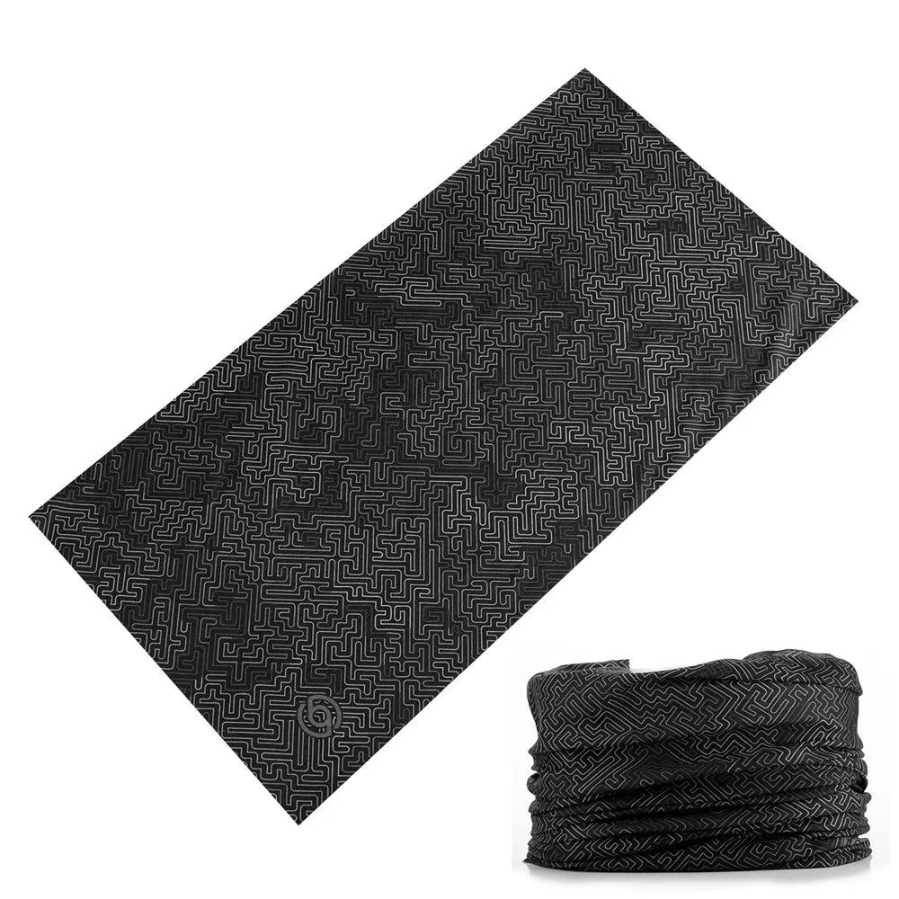 2024 New Green Bandanas Future Geometry Design Sports Headbands For Woman Man Balaclava Funny Face Mask Cycling Neck Scarf