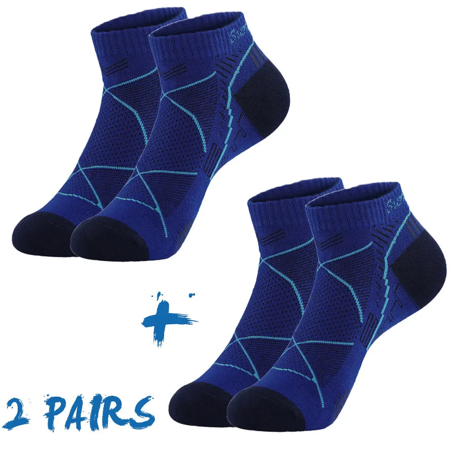 2 Pairs/Lot Running Socks Men Sport Outdoor Casual Cotton Red Stripes Compression Black Colorful Sock Male Gifts 21 Colors