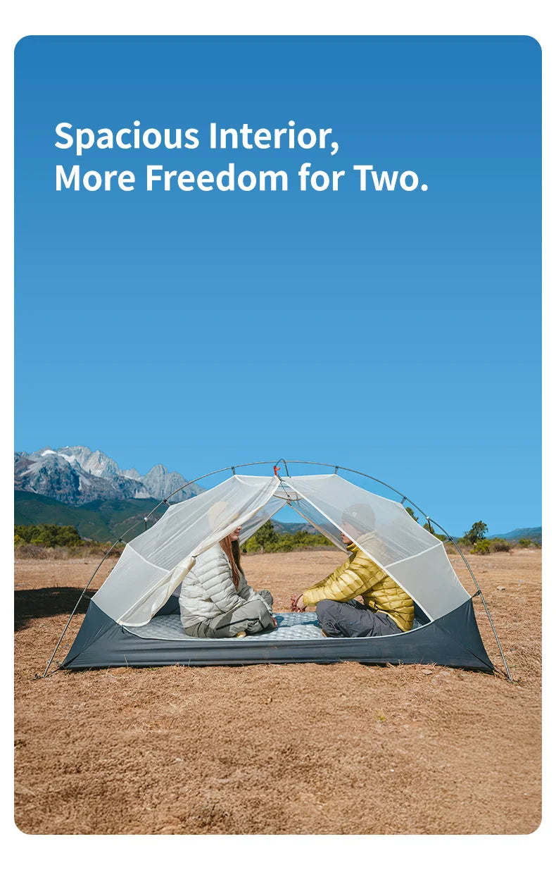 Naturehike Mongar 2 UL/PRO 1-2 Person Backpacking Tent Nylon Waterproof Ultralight Travel Trekking Shelter Tent with Footprint