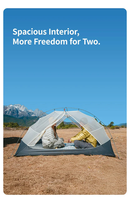 Naturehike Mongar 2 UL/PRO 1-2 Person Backpacking Tent Nylon Waterproof Ultralight Travel Trekking Shelter Tent with Footprint