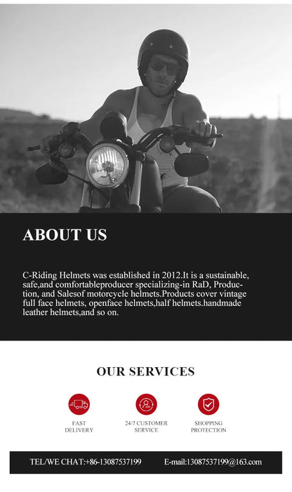 DOT Certified Scorpion Helmet Combination Helmet Motorcycle Retro Helmet Unisex Motorcycle Multi-Purpose Half Helmet Four Season