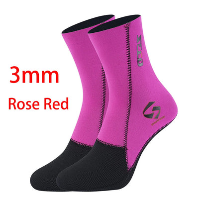 5mm/3mm/1.5mm Neoprene Diving Socks Anti Slip Beach Wetsuit Surfing Boots Water Socks Sand Proof Warm Blind Seam Diving Socks