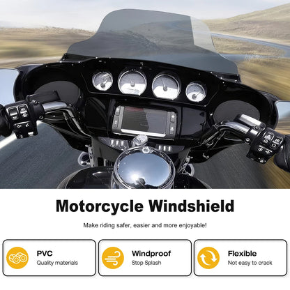 4'' 6"8'' Windshield Fairing Windscreen Cover For Harley Electra Street Glide Touring1996-2013 Black/Smoke