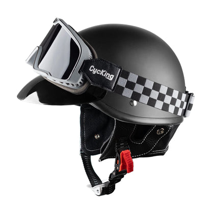 Cycking Motorcycle Helmet Four Seasons Riding Half Helmet Men Women Scooter Cute Retro