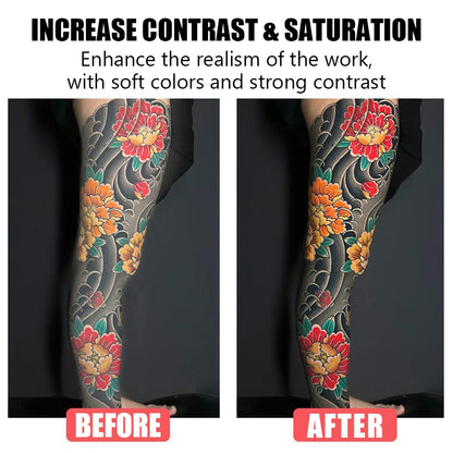 Professional Tattoo Fill Light with 120 LED Beads Reduce Reflected Light of Tattoos 52mm CPL Lens Filter Compatible any Phone