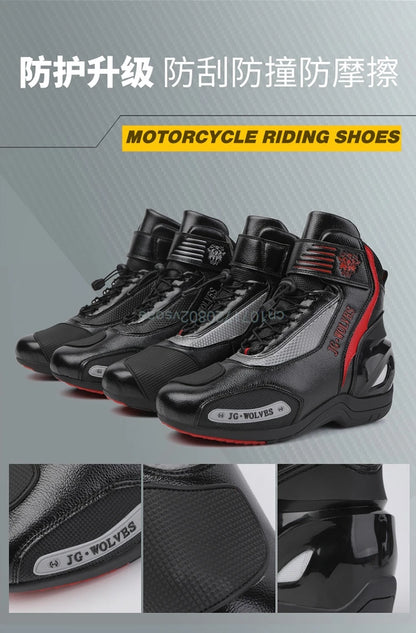 Boots For Motorcyclist Man Women Waterproof Enduro Motorcycle Boots Motorcycle Shoes Moto Hombre Anti-Fall Riding Short Boots