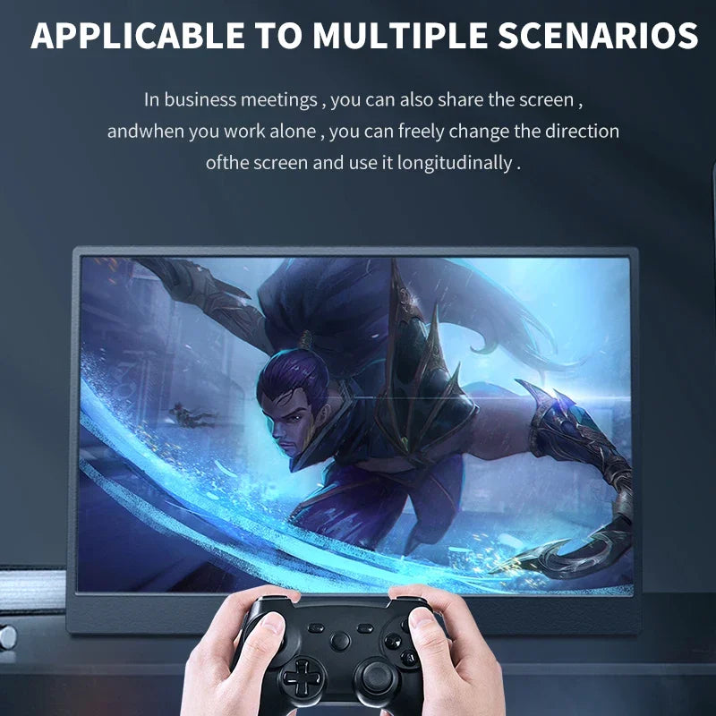 HGFRTEE 14 Inch Touch Screen Portable Monitor 100%sRGB 400cd/m2 Gaming Computer Expand Display For XBox PS4/ 5 Switch Loptop