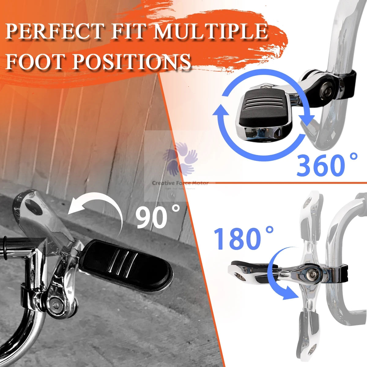 1.25" Motorcycle Engine Guard Highway Pegs Footpeg For Harley Honda Touring Sportster Davidson Road King Street Glide Low Rider