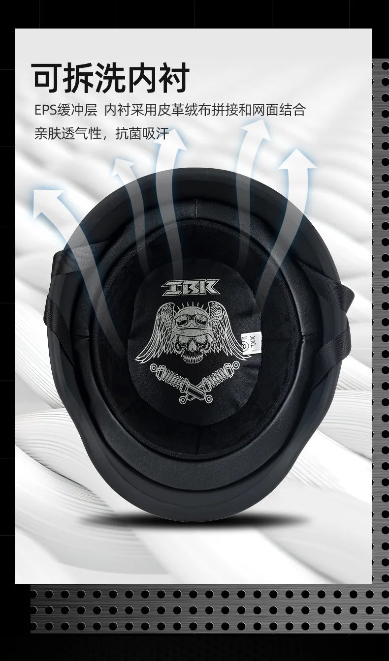 German Soldier Helmet Motorcycle for Harley Retro Half Helmet Motorcycle Helmet Summer 3C Certification Scoop Helmet Cruise Car