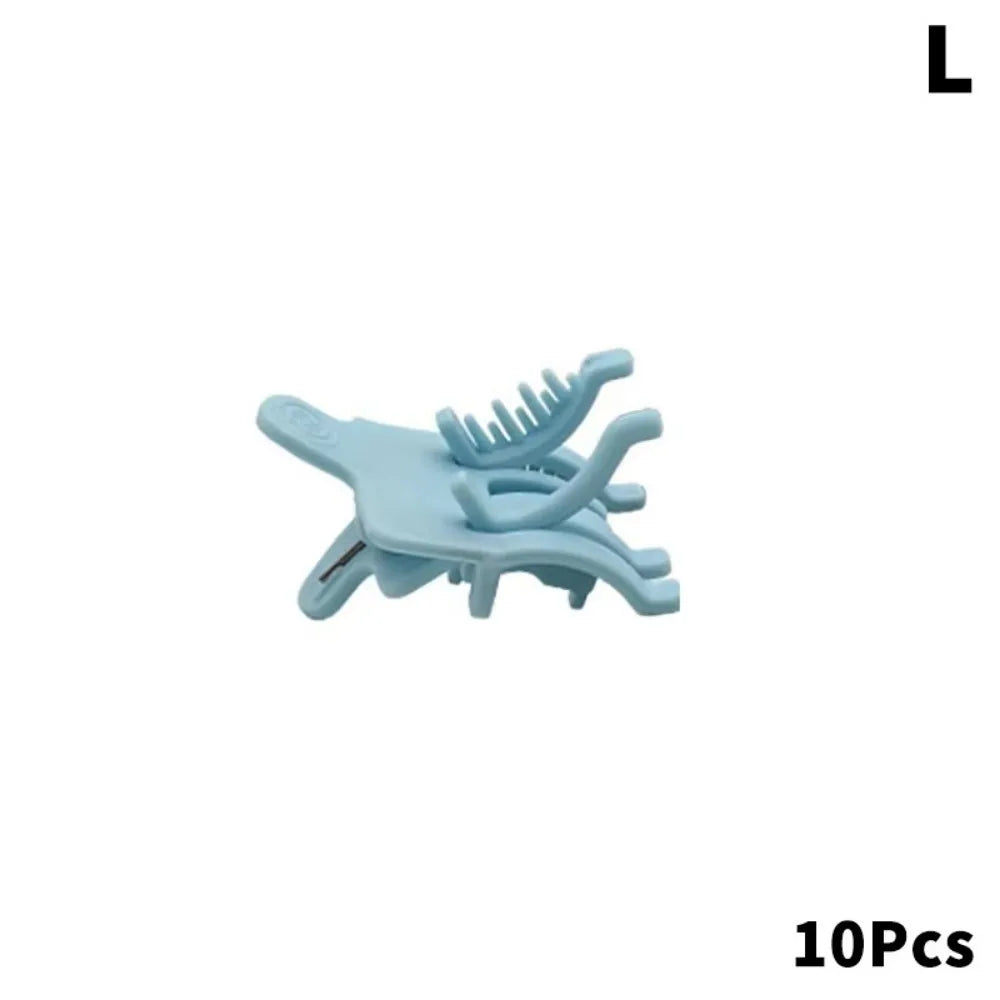 10Pcs New S/L Perm Hair Clip Reusable Hair Curl Barbershop Hook Loop Hair Rollers Styling Clamps Men