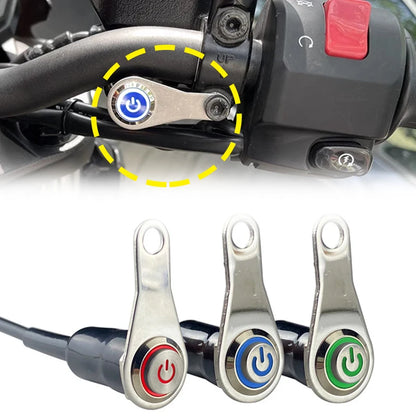 12V Motorcycle Switches ON+OFF Handlebar Mount Aluminum Alloy Waterproof Motorbike Horn Fog Light Lamps Push Button Switch