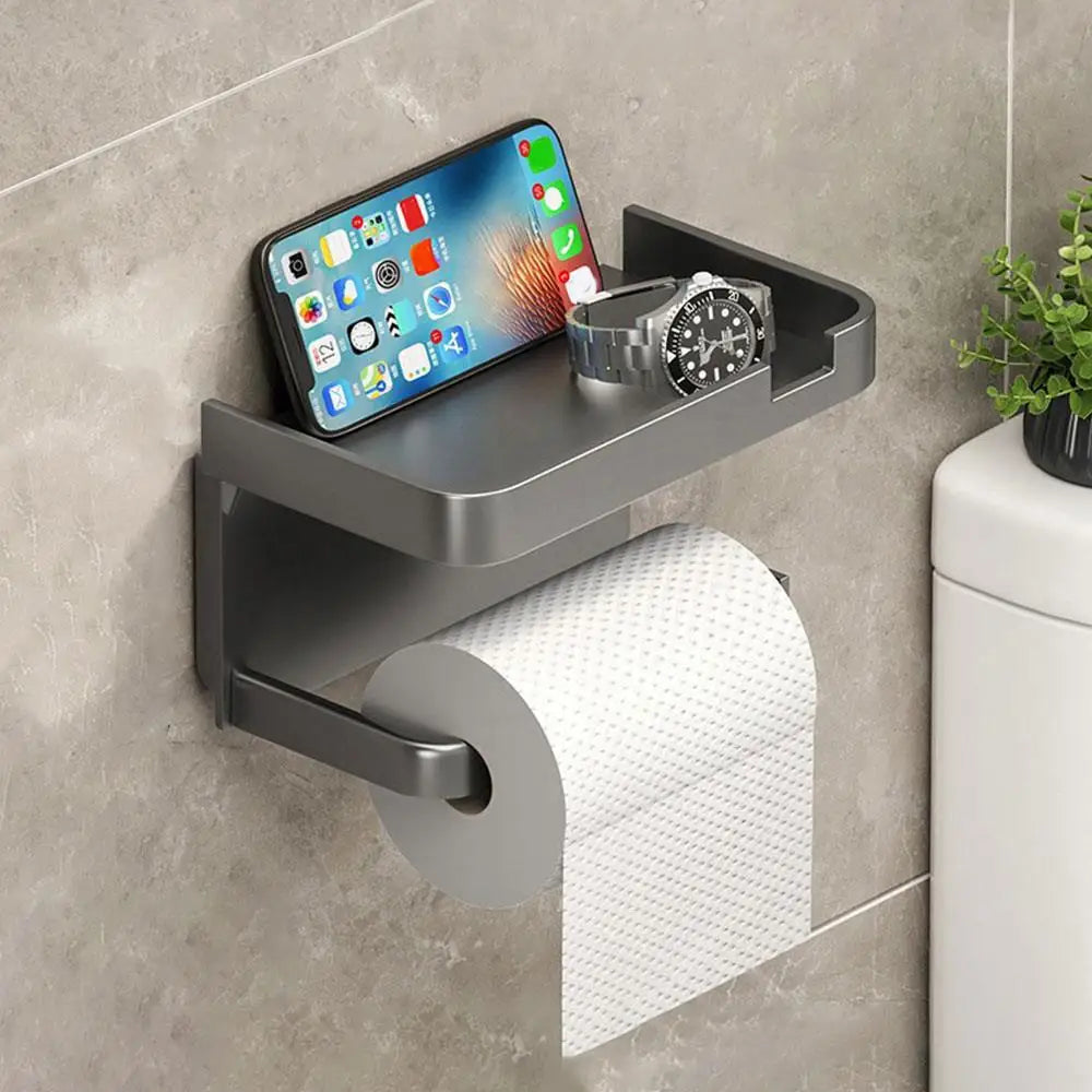 Toilet Storage Case Bathroom Tissue Box No-Drill Paper Rack Small Organizer Household Items Durable Stand Tissue Box Holder
