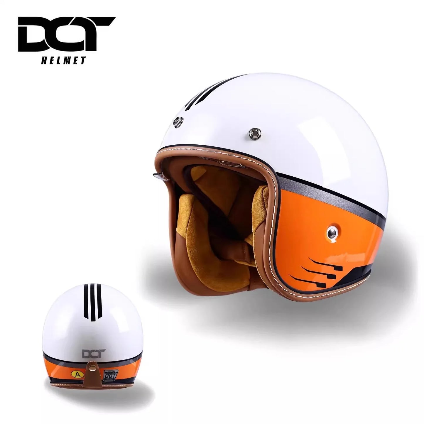 China 3C certification retro motorcycle helmet lightweight ventilation 3/4 cruise helmet unisex riding helmet.