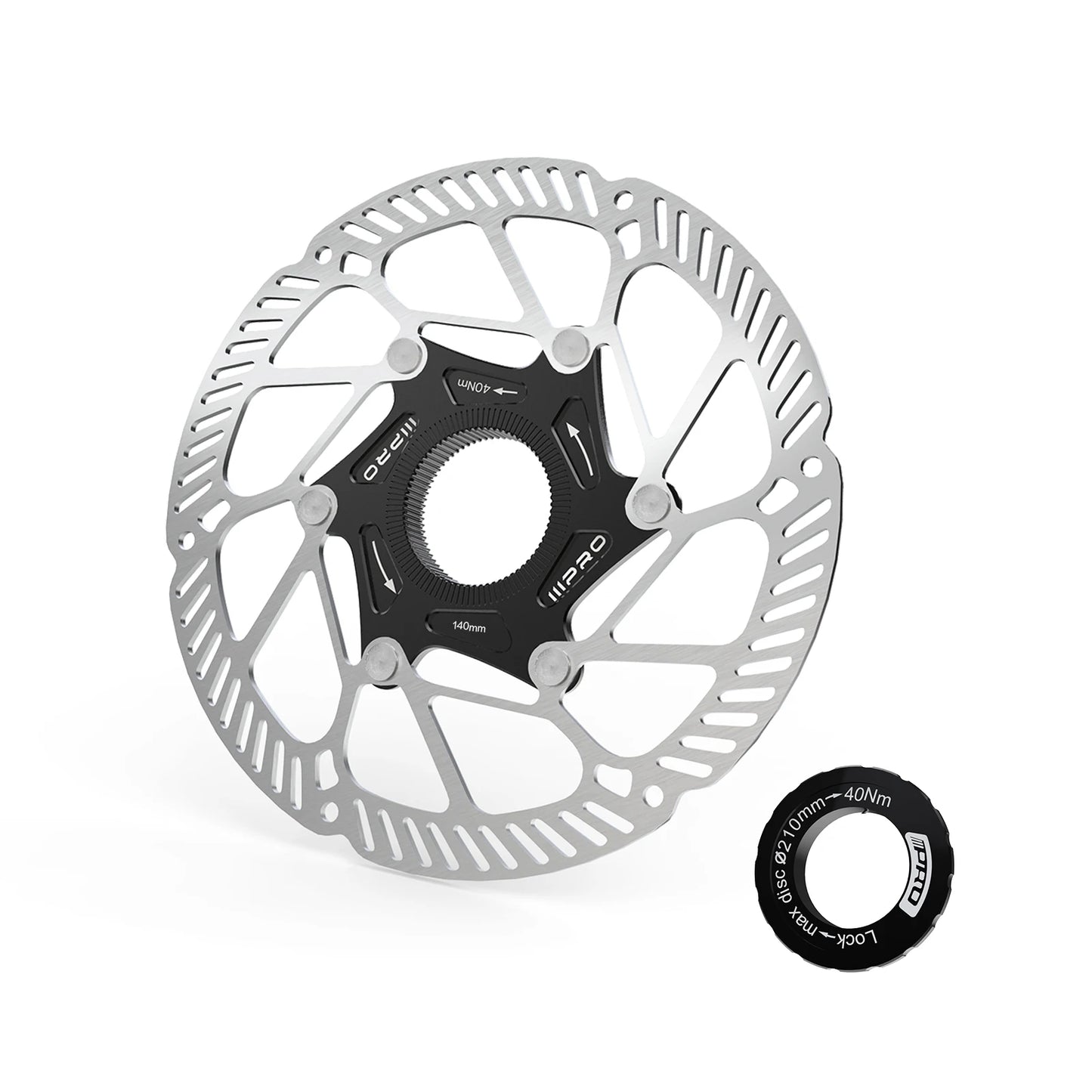 IIIPRO Bike Brake Floating Rotor 140/160/180/203mm Center Lock Brake Disc Ultralight High Strength abstract heat Disc Bike Part