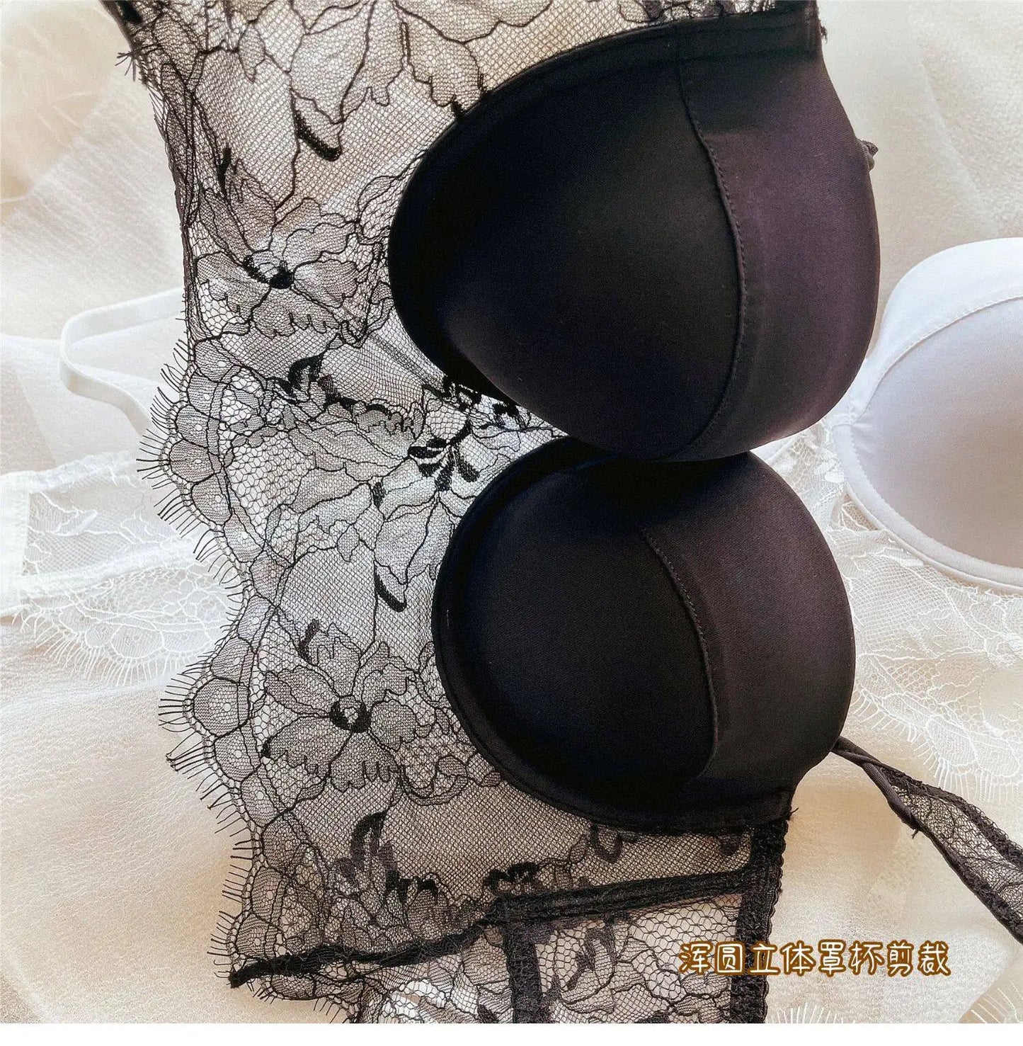 Women Lace Push Up Bra Wireless Thin Cotton Underwire Shaping Bras Anti Sagging Bralette 2 Piece Panty Set Sexy Lingerie S-XL