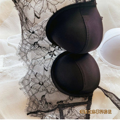 Women Lace Push Up Bra Wireless Thin Cotton Underwire Shaping Bras Anti Sagging Bralette 2 Piece Panty Set Sexy Lingerie S-XL