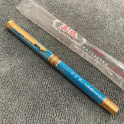 90th Century Bronze Rod Old Fountian Pen Commemorative Edition Zhanghua Ink Pen Retro Office School Writing Gift calligraphy pen