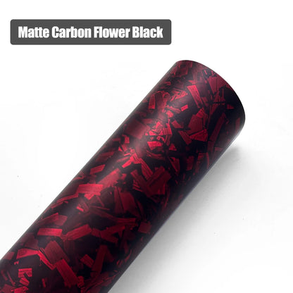High Glossy Black Silver Red Forged Carbon Fiber Car Sticker on the Hood Adhesive Vinyl for Car Stickers Motorcycle Decal