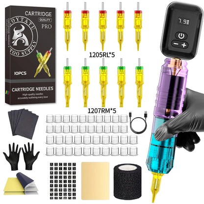 TRO Tattoo Kit Lightweight  Tattoo Pen Kit For Permanent Makeup Tattoo Machine Kit Wireless Tattoo Power Supply Tattoo Kit