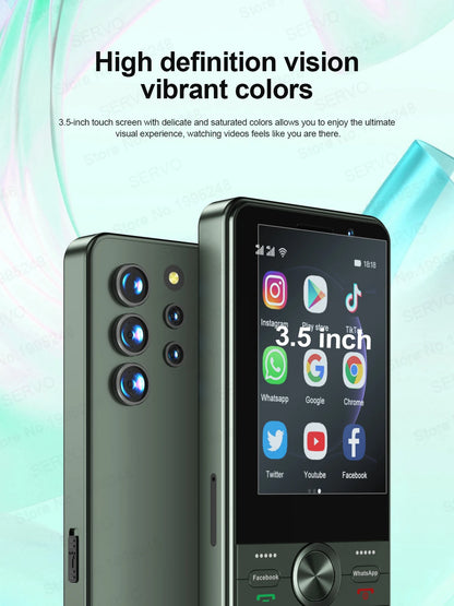 SERVO F25 PRO Android Smartphone 4G LTE 3.5" Touch Screen 2GB+16GB Play Store GPS FM Radio Button Smart Phones Dual SIM Standby