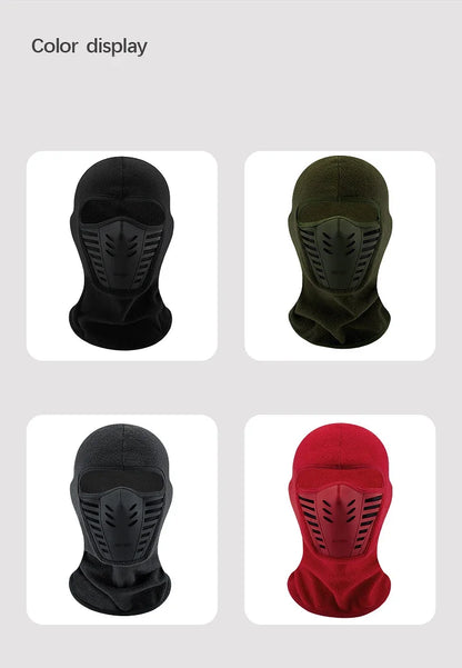 Motorcycle Mask Fleece Thermal Neck Full Face Mask Keep Warm Riding Balaclava Biker Ski Winter Windproof Dustproof Face Shield